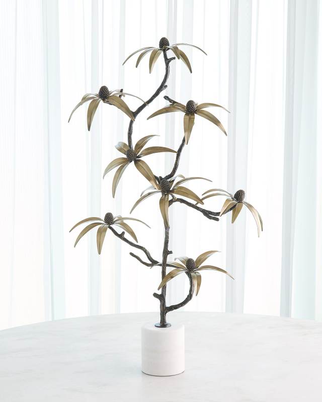 Golden Petal Sculpture